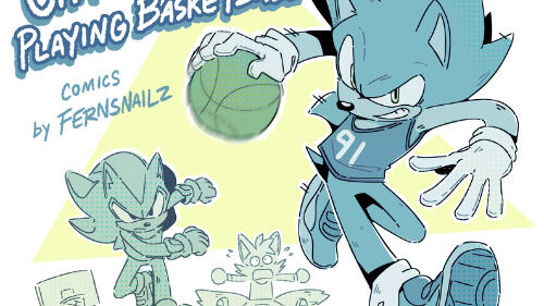Sonic Characters Playing Basketball by Fernsnailz